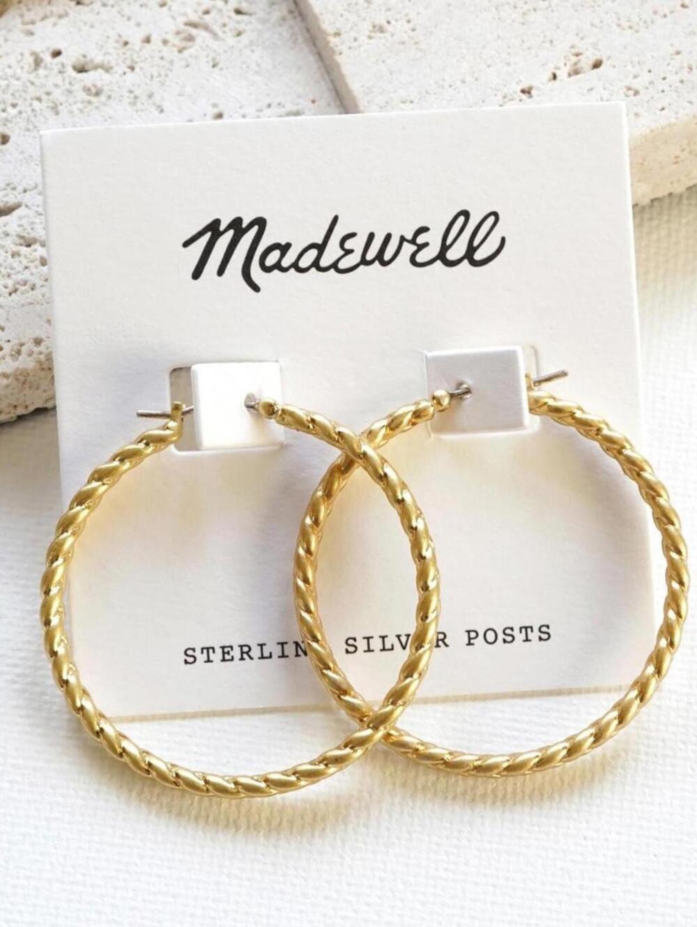Madewell Braided Hoop Earrings